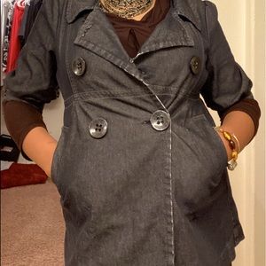 Denim Double Breasted Jacket